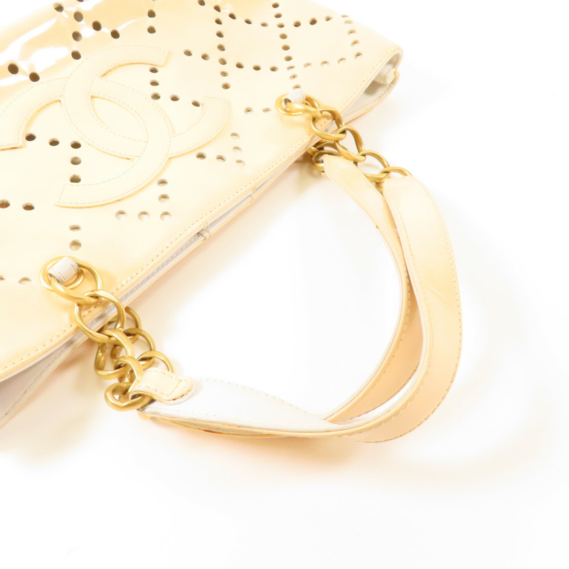 CHANEL PVC Hand Bag金扣手挽袋-6