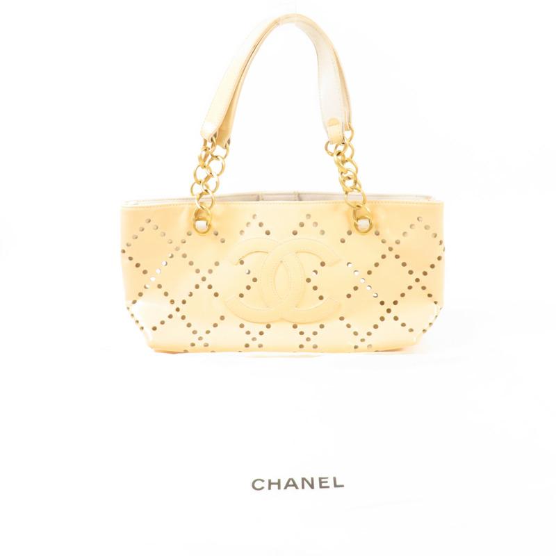 CHANEL PVC Hand Bag金扣手挽袋-7