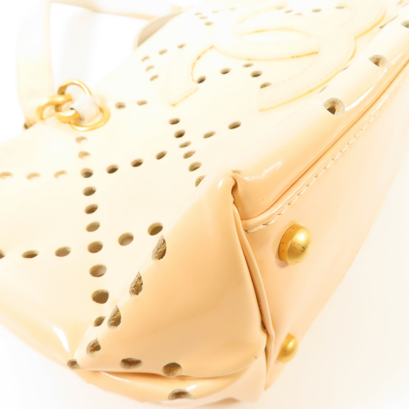CHANEL PVC Hand Bag金扣手挽袋-8