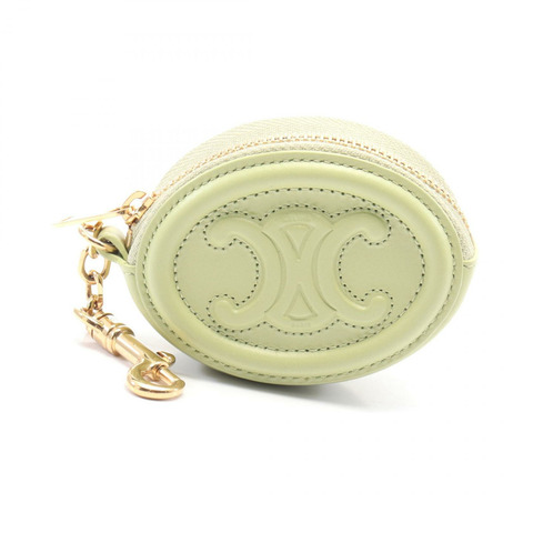 CELINE Triomphe AirPods 保護殼 手機及智慧型手機配件 U･SD･0212 皮革 綠色 二手 女士