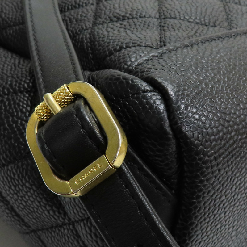 黑色 菱格紋 皮革 Filigree 後背包 無卡【CHANEL 香奈兒】 A57090-11