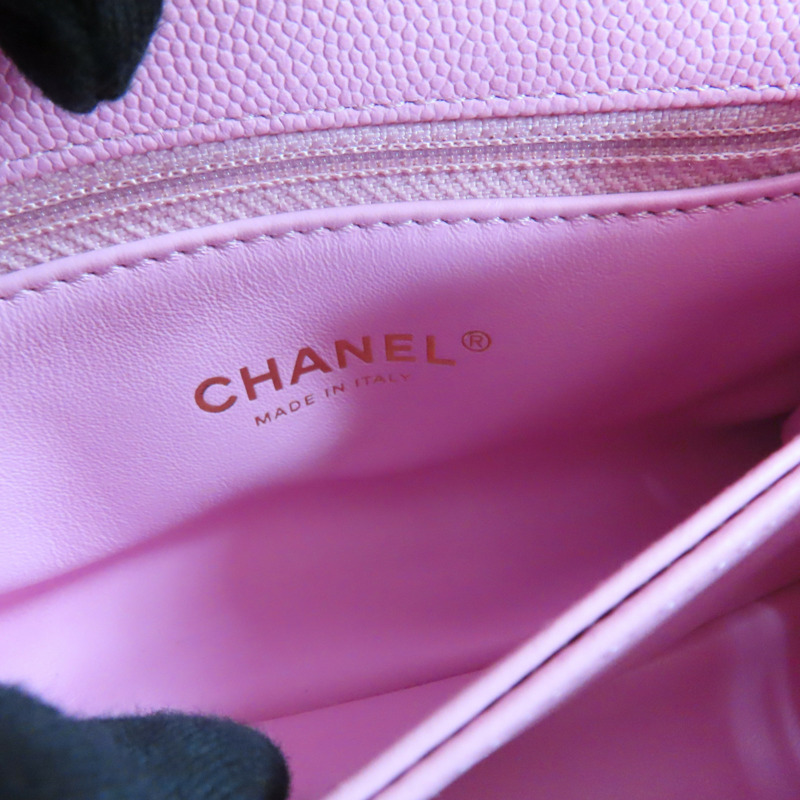 粉色 菱格紋 皮革 鍊帶 Coco Chain Handle 兩用包 AS2215-5