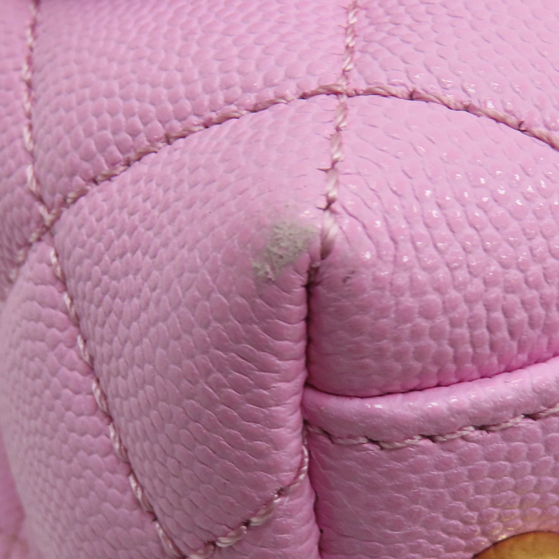 粉色 菱格紋 皮革 鍊帶 Coco Chain Handle 兩用包 AS2215-8