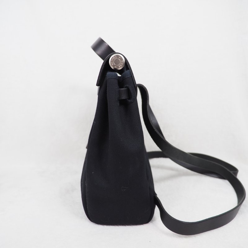 HERMES 黑銀 Herbag 背包-3