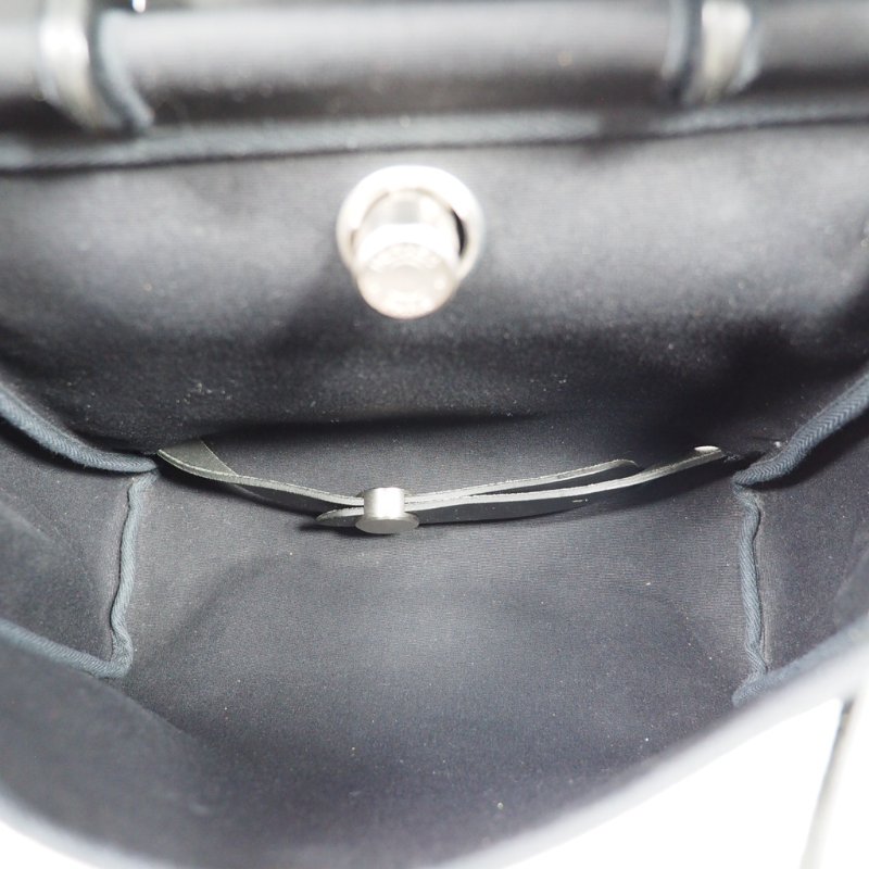 HERMES 黑銀 Herbag 背包-13