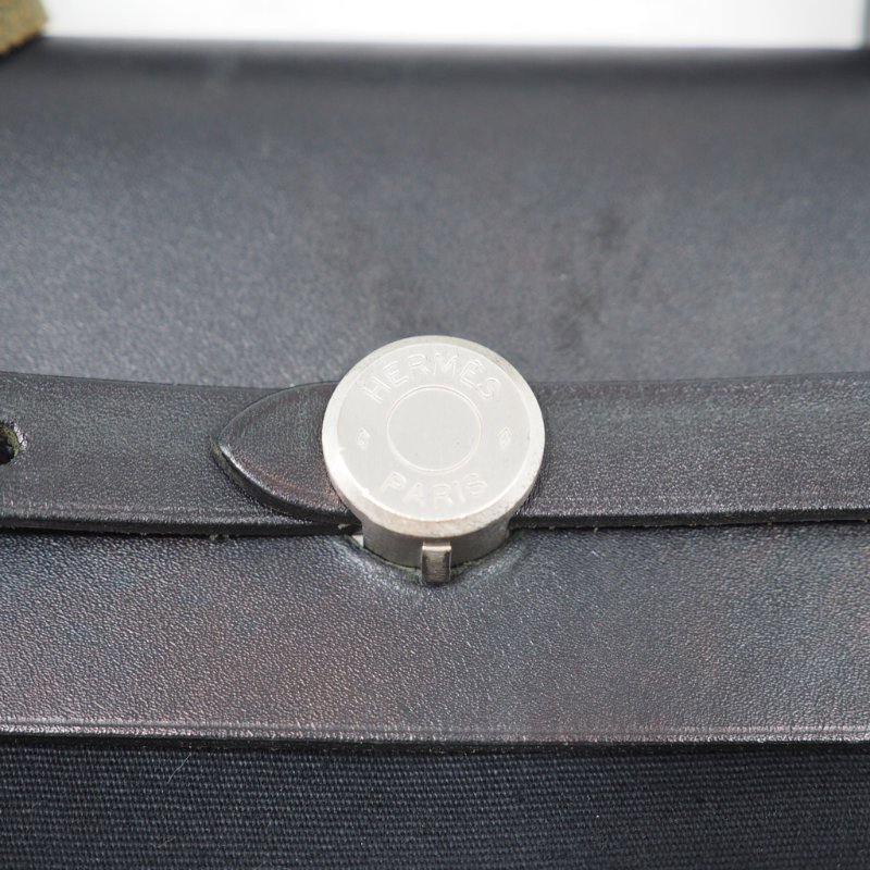 HERMES 黑銀 Herbag 背包-16