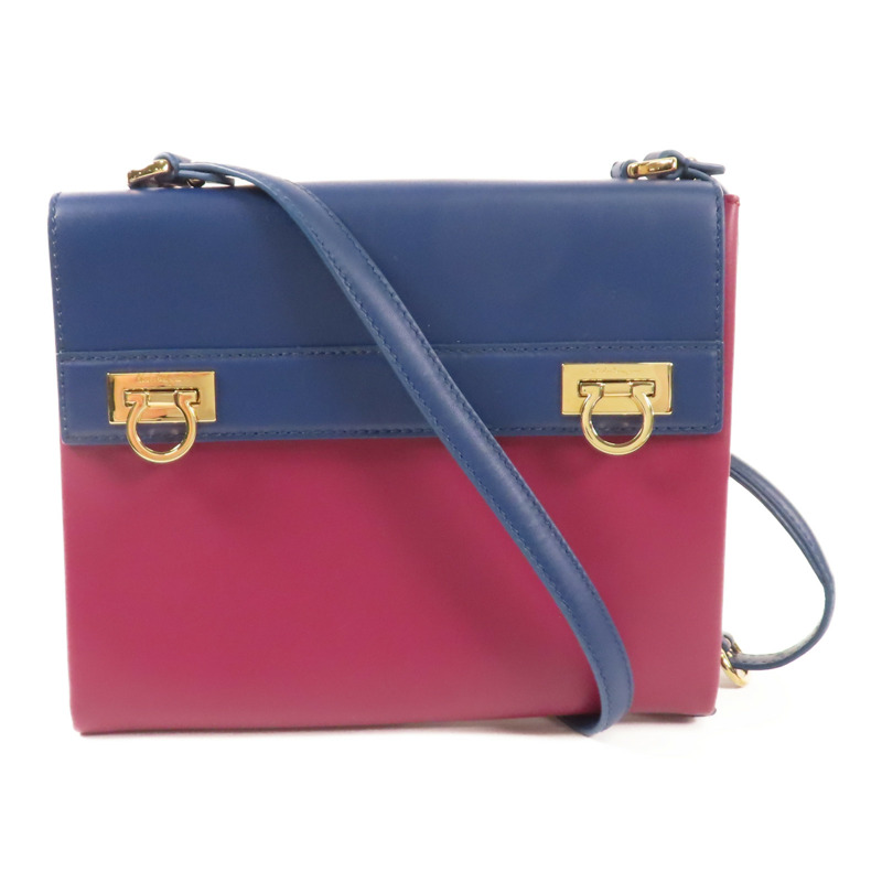 Salvatore Ferragamo 牛皮皮革Shoulder Bag金扣肩背袋-0