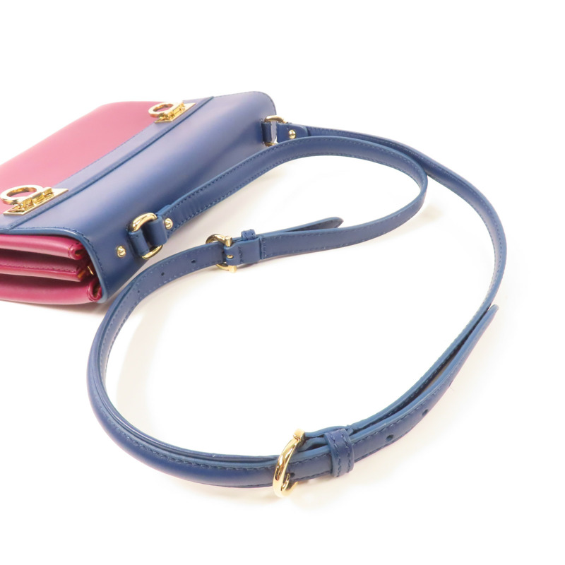 Salvatore Ferragamo 牛皮皮革Shoulder Bag金扣肩背袋-6