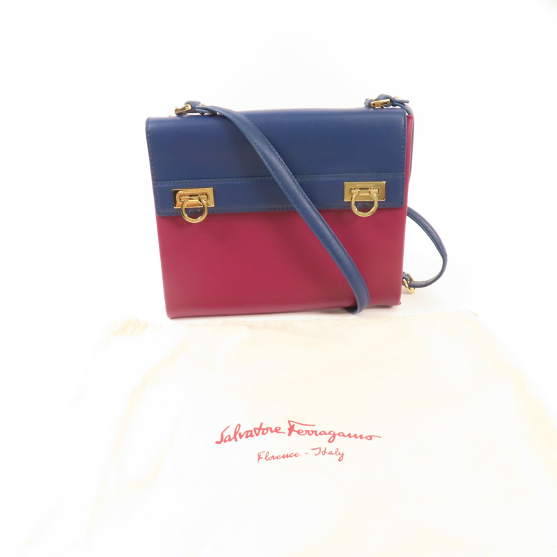 Salvatore Ferragamo 牛皮皮革Shoulder Bag金扣肩背袋-7