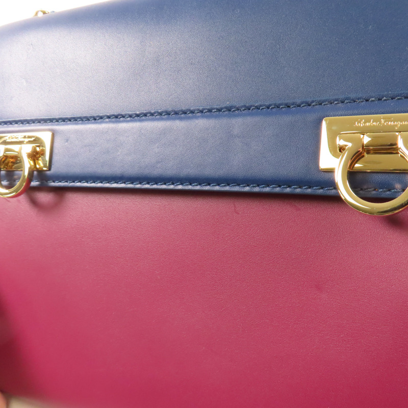 Salvatore Ferragamo 牛皮皮革Shoulder Bag金扣肩背袋-13