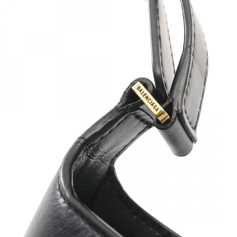 BALENCIAGA XX 中型單肩包 695591 黑色皮革 二手 女士-6