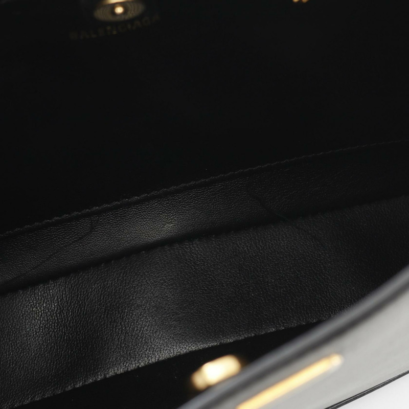 BALENCIAGA XX 中型單肩包 695591 黑色皮革 二手 女士-8