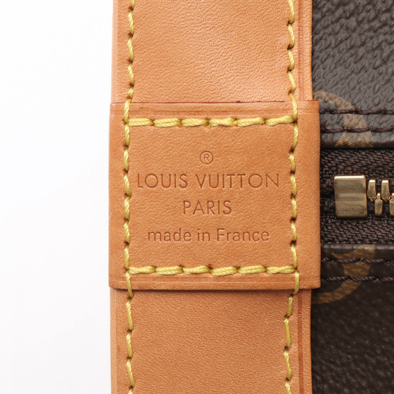 LOUIS VUITTON Alma 手提包 M53151 Monogram 帆布皮革棕色二手女士 LV-3