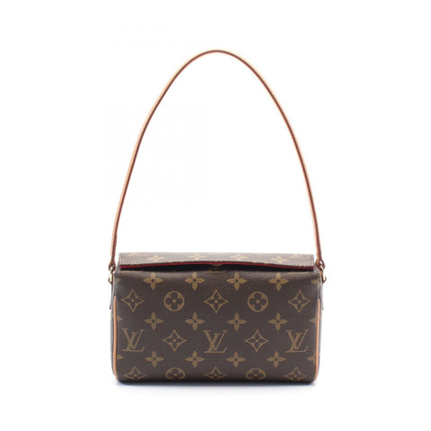 LOUIS VUITTON Recital 手提包 M51900 Monogram 帆布皮革棕色二手女士 LV