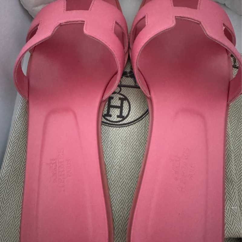 Hemes Oran H 粉色系涼鞋-7