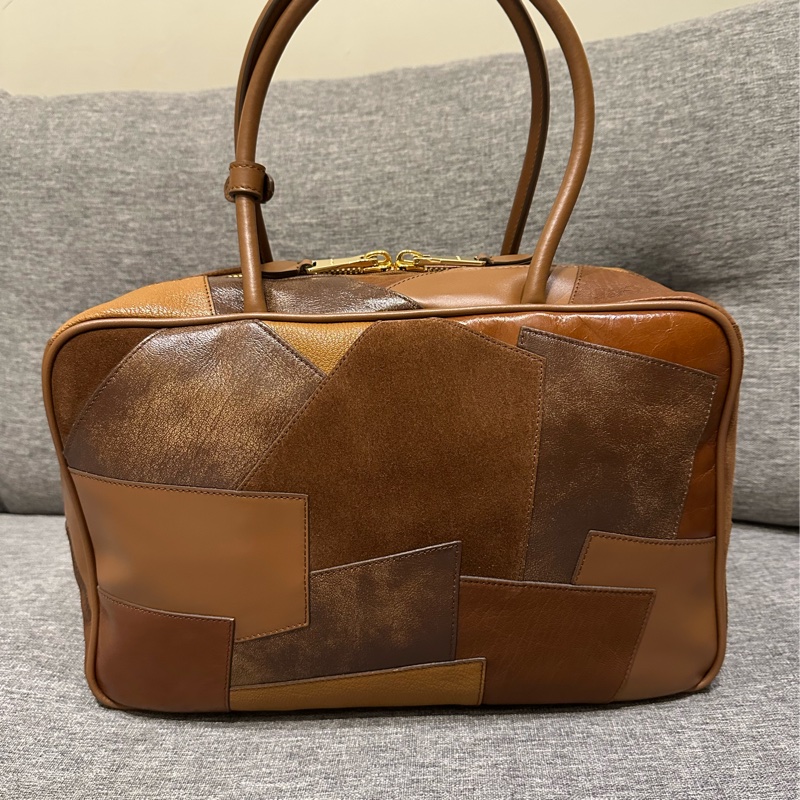 Miu Miu 皮革拼縫 Beau 手袋-3