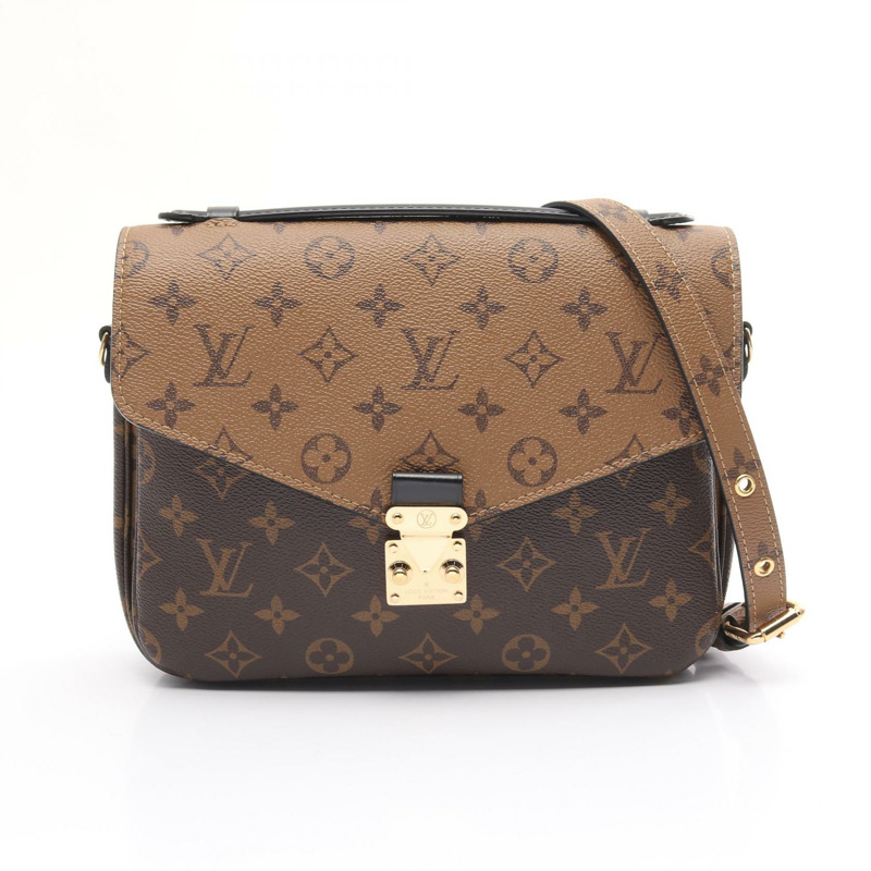 路易威登 Pochette Metis 中型兩用手提包 M44876 Monogram Reverse 二手女款-0