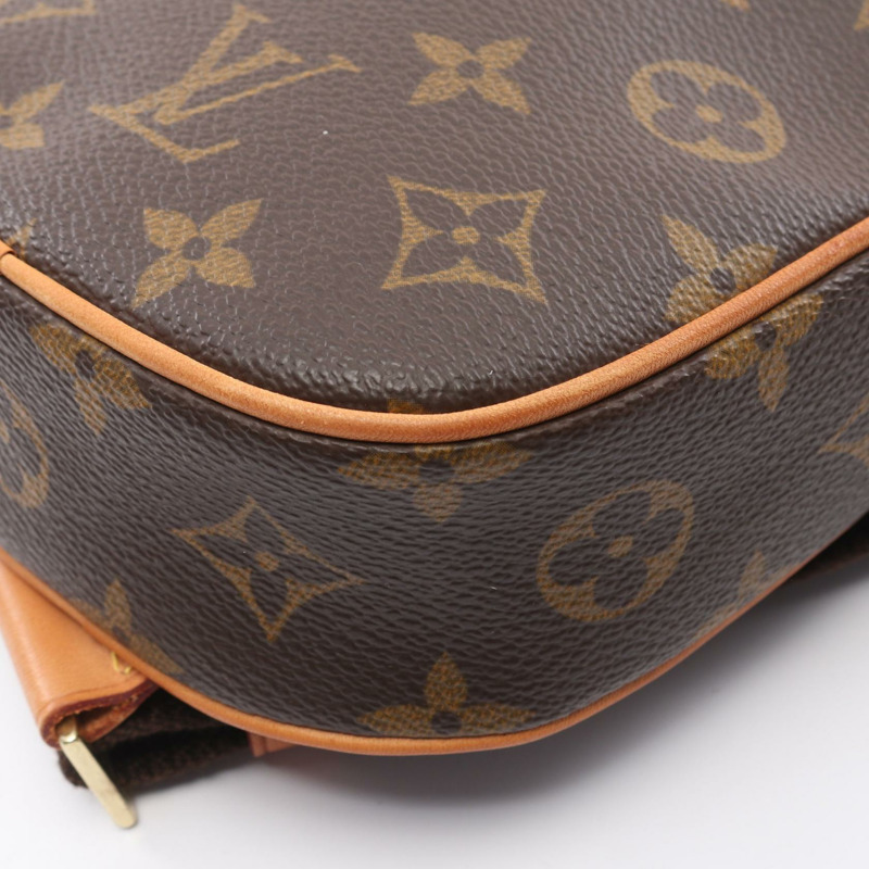 LOUIS VUITTON Pochette Gange Monogram 腰包 身體包 M51870 PVC 塗層帆布皮革 棕色 二手 男女通用-6