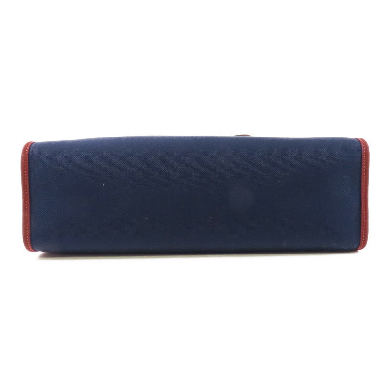 HERMES 【激減優惠】帆布Herbag銀扣手挽肩背兩用袋76 Bleu Indigo-3