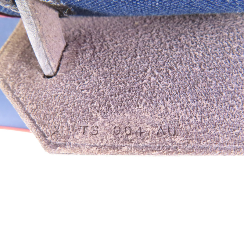 HERMES 【激減優惠】帆布Herbag銀扣手挽肩背兩用袋76 Bleu Indigo-6