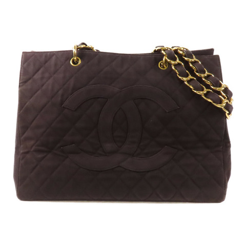 CHANEL 帆布Tote Bag金扣肩背袋