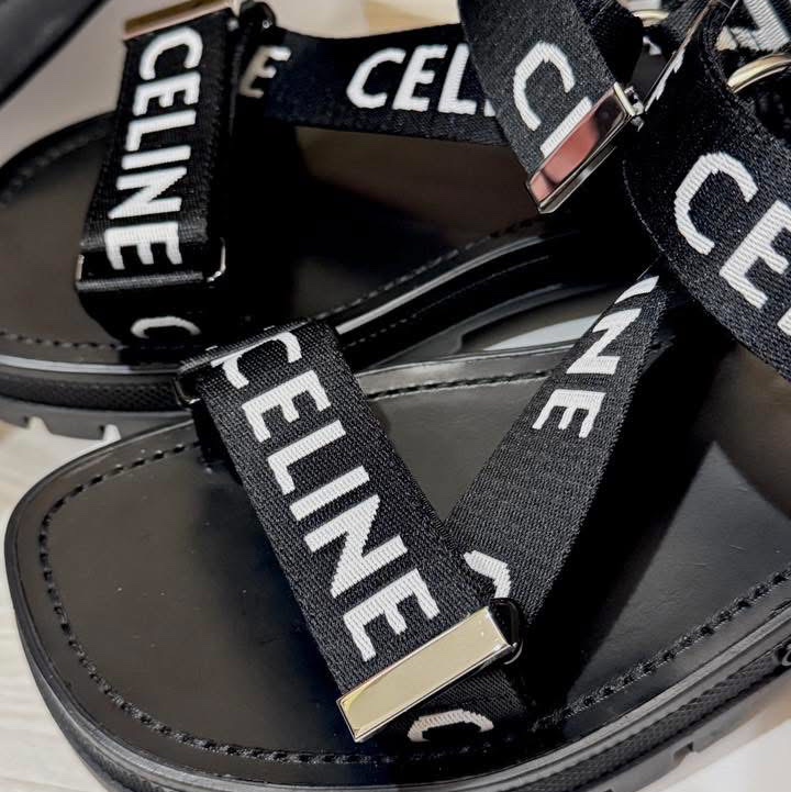 全新celine厚底字母涼鞋39/24.5-3