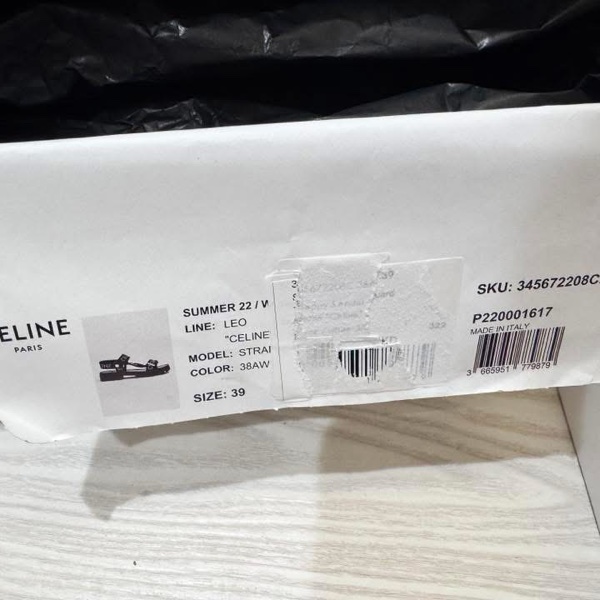 全新celine厚底字母涼鞋39/24.5-13