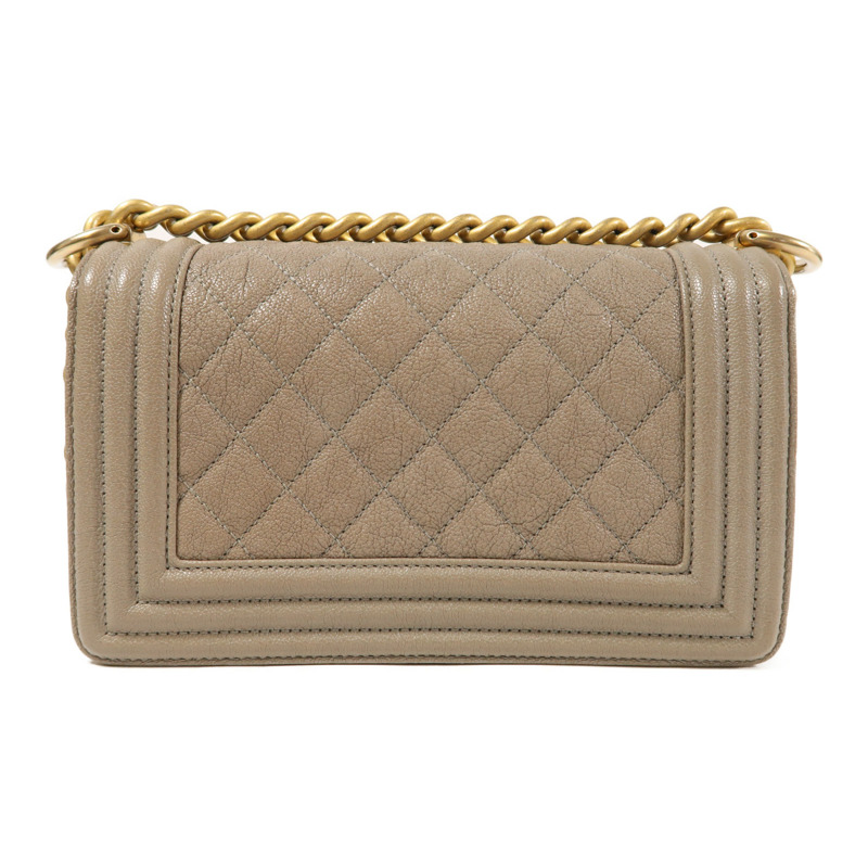 CHANEL 牛皮皮革Boy 20金扣肩背袋-1