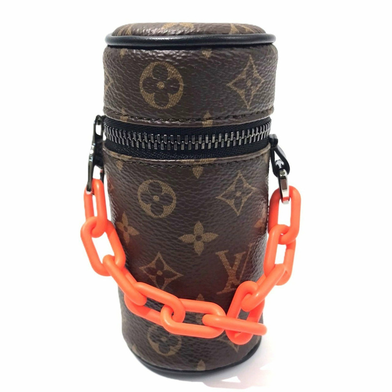 Louis Vuitton Monogram Barrel 手拿包 鏈條 棕色 橘色 Virgil Abloh M00966 LOUIS VUITTON-0