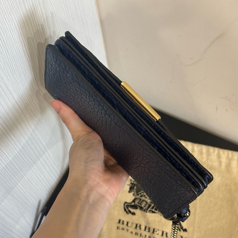 99新🈶️吊牌❤️ burberry #皇家藍 #荔枝牛皮 #woc #鏈條包-6