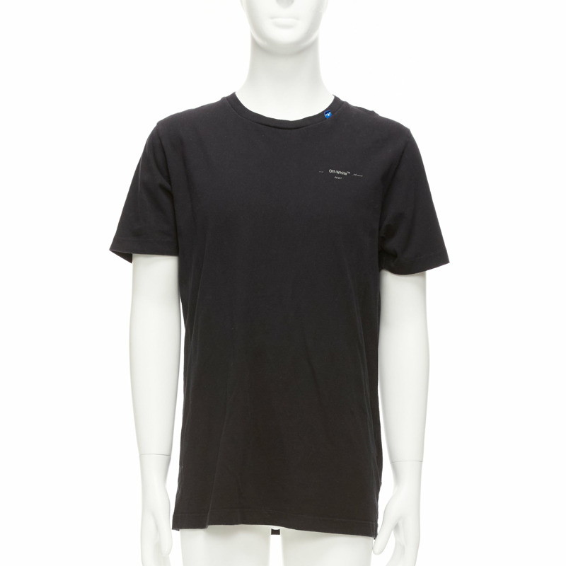 OFF WHITE Virgil Abloh 2020 black logo giant print back cotton tshirt M-2