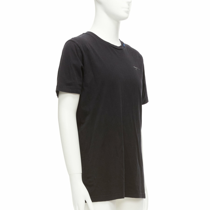 OFF WHITE Virgil Abloh 2020 black logo giant print back cotton tshirt M-3