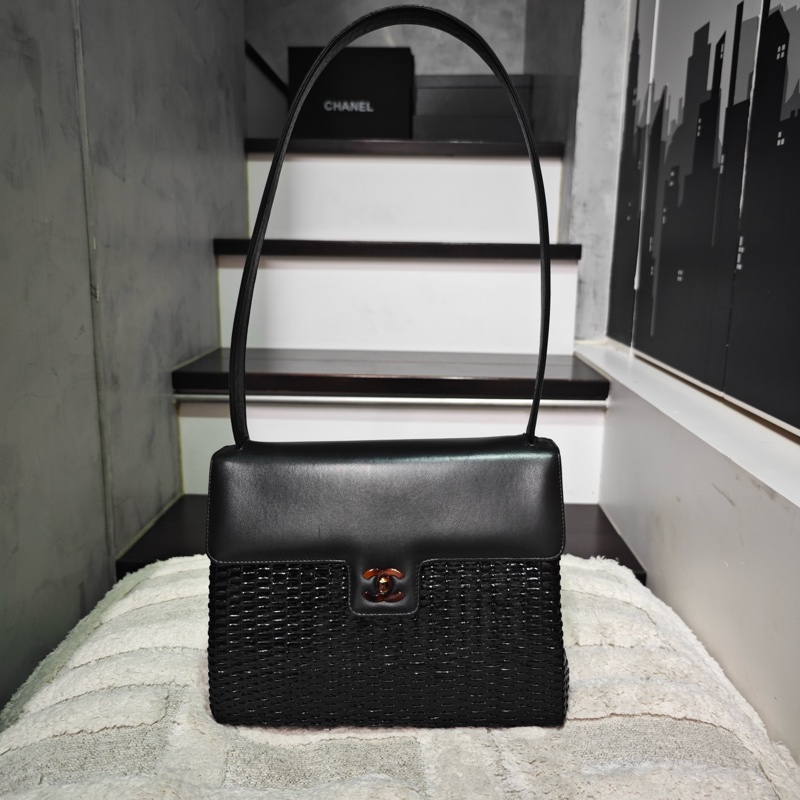 玩家必收 ChanelVintage特殊工藝藤編包 卡標齊-3