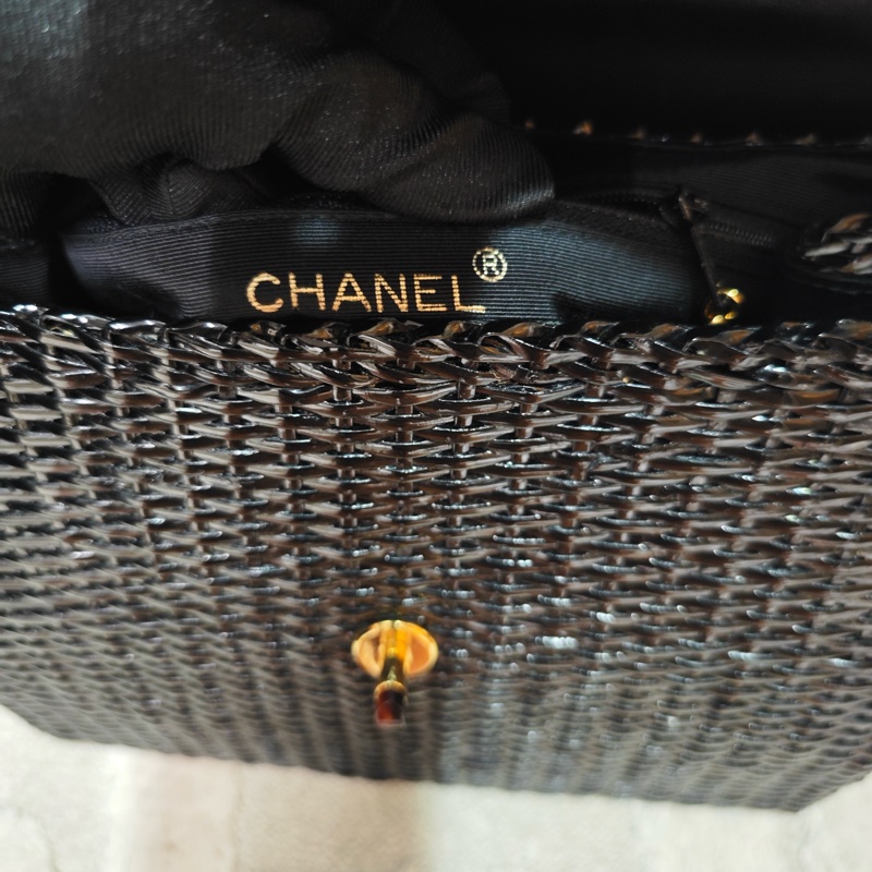 玩家必收 ChanelVintage特殊工藝藤編包 卡標齊-17