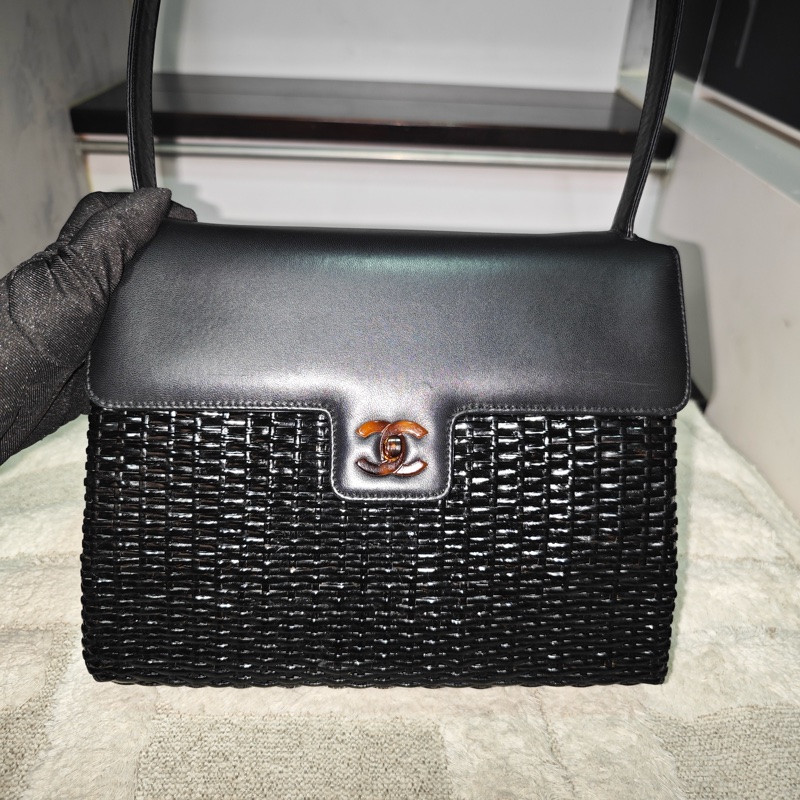 玩家必收 ChanelVintage特殊工藝藤編包 卡標齊-23