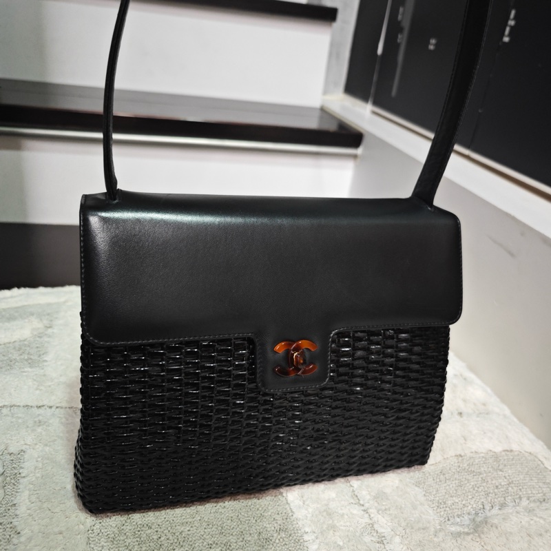 玩家必收 ChanelVintage特殊工藝藤編包 卡標齊-28