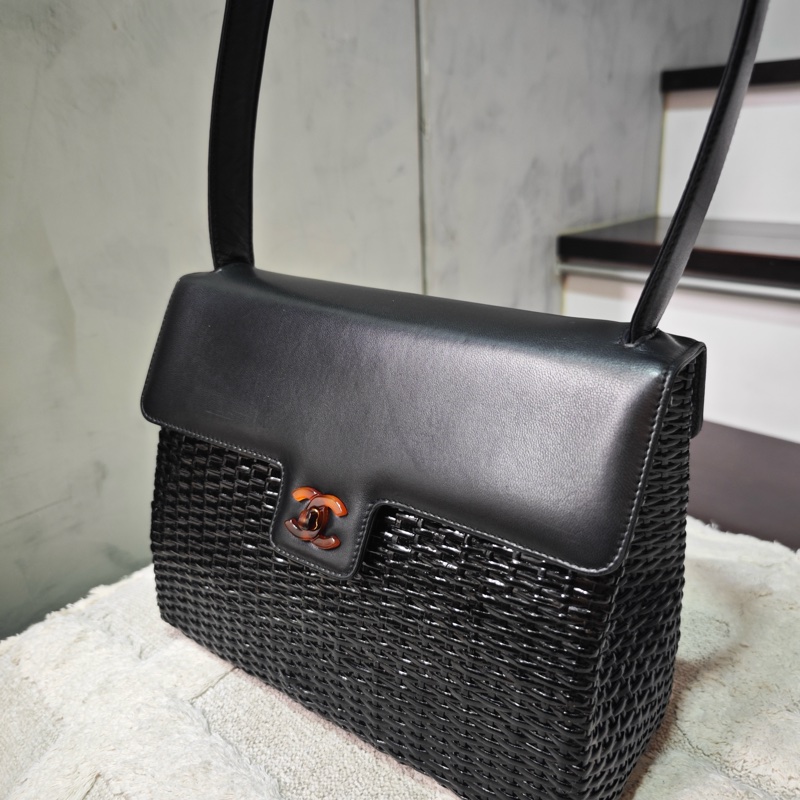 玩家必收 ChanelVintage特殊工藝藤編包 卡標齊-40