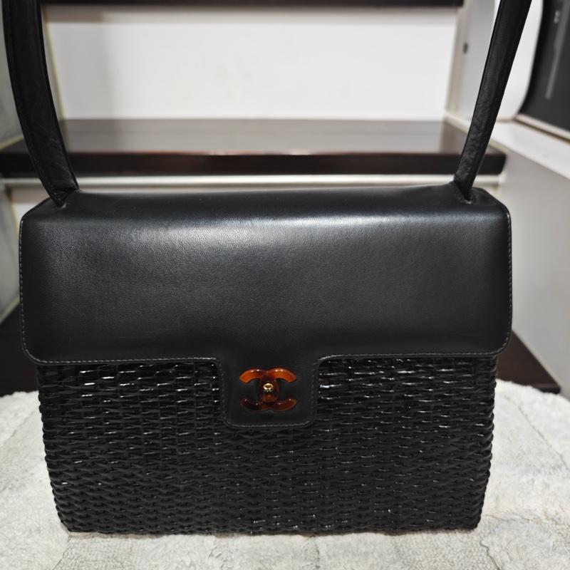 玩家必收 ChanelVintage特殊工藝藤編包 卡標齊-41