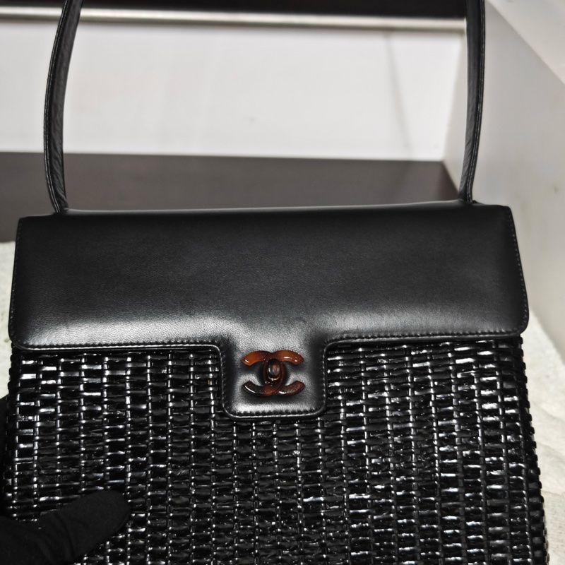玩家必收 ChanelVintage特殊工藝藤編包 卡標齊-49