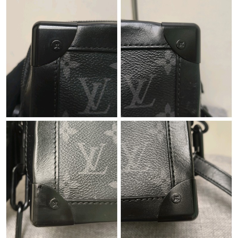 🌺盛夏折扣🌺快閃一週甜價至7/20‼️【8成新】㊣✨Louis Vuitton✨(贈內膽包)路易威登 LV 老花 SOFT TRUNK BOX黑武士 軟盒子 盒包 箱包 肩背包 斜背包 /二手精品/二手包🌳二手樹屋🌳-10
