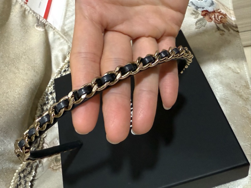 香奈兒 皮穿鍊髮箍 香奈兒髮箍 Chanel髮飾-8