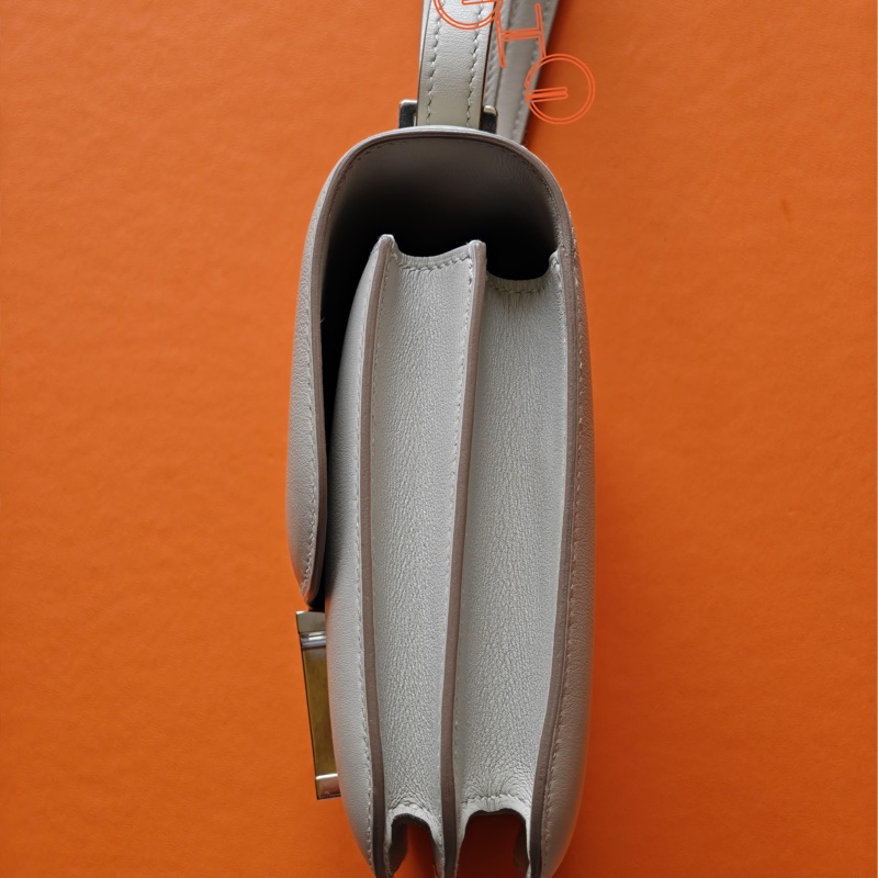 二手愛馬仕迷你康康 Hermes Mini Constance / Swift  / 銀扣 / 80 珍珠灰Gris Perle / Stamp Y ( 95% 新 )-7