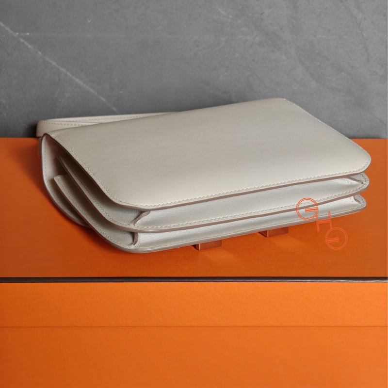 二手愛馬仕迷你康康 Hermes Mini Constance / Swift  / 銀扣 / 80 珍珠灰Gris Perle / Stamp Y ( 95% 新 )-11