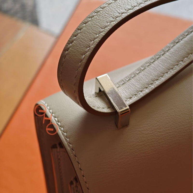 二手愛馬仕迷你康康 Hermes Mini Constance / Swift  / 銀扣 / 80 珍珠灰Gris Perle / Stamp Y ( 95% 新 )-14