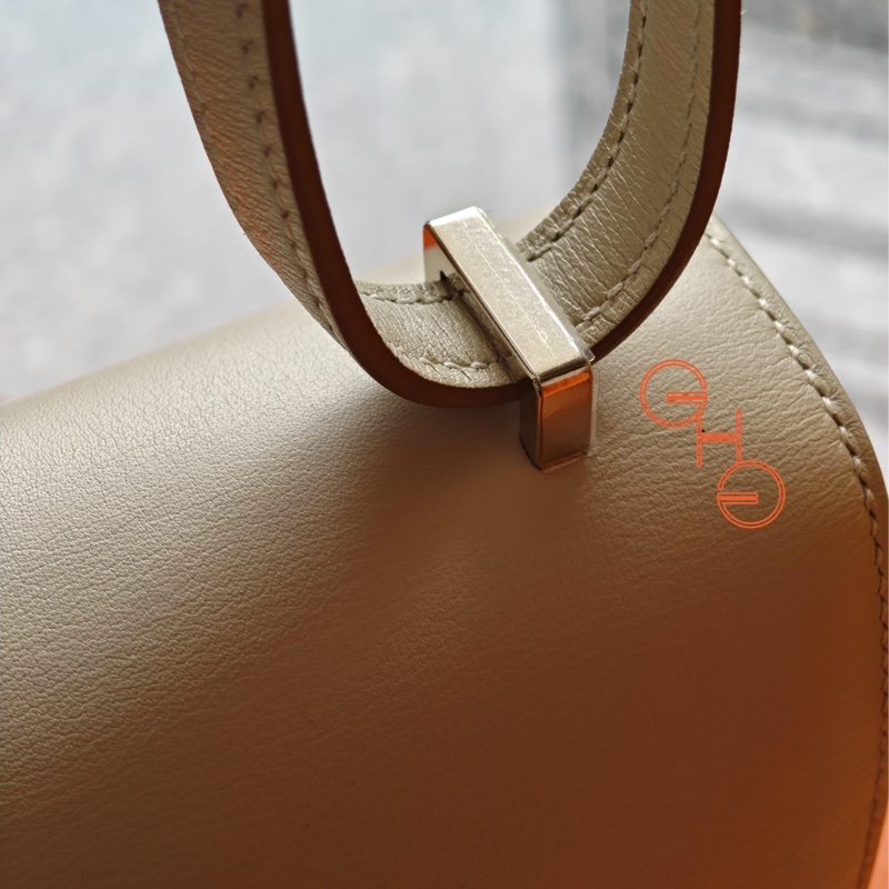 二手愛馬仕迷你康康 Hermes Mini Constance / Swift  / 銀扣 / 80 珍珠灰Gris Perle / Stamp Y ( 95% 新 )-15