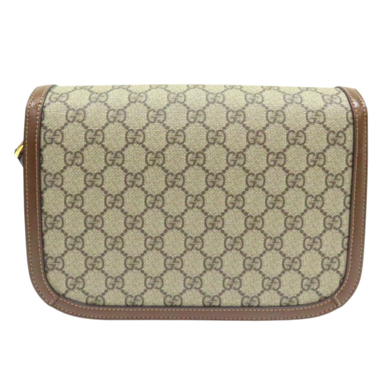 棕色 GG Supreme帆布 1955 Horsebit 肩背包【GUCCI 古馳】 602204-1