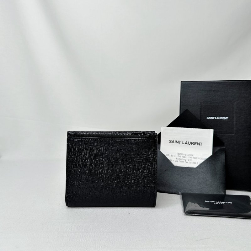 YSL Uptown粒面皮革短夾-1
