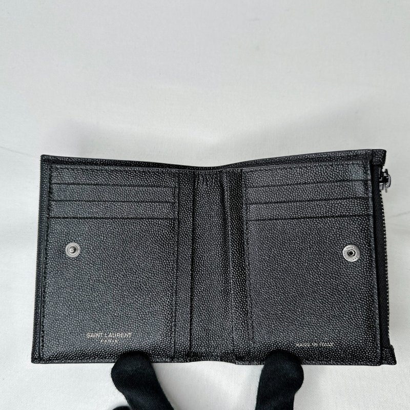 YSL Uptown粒面皮革短夾-7