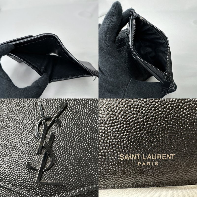 YSL Uptown粒面皮革短夾-8