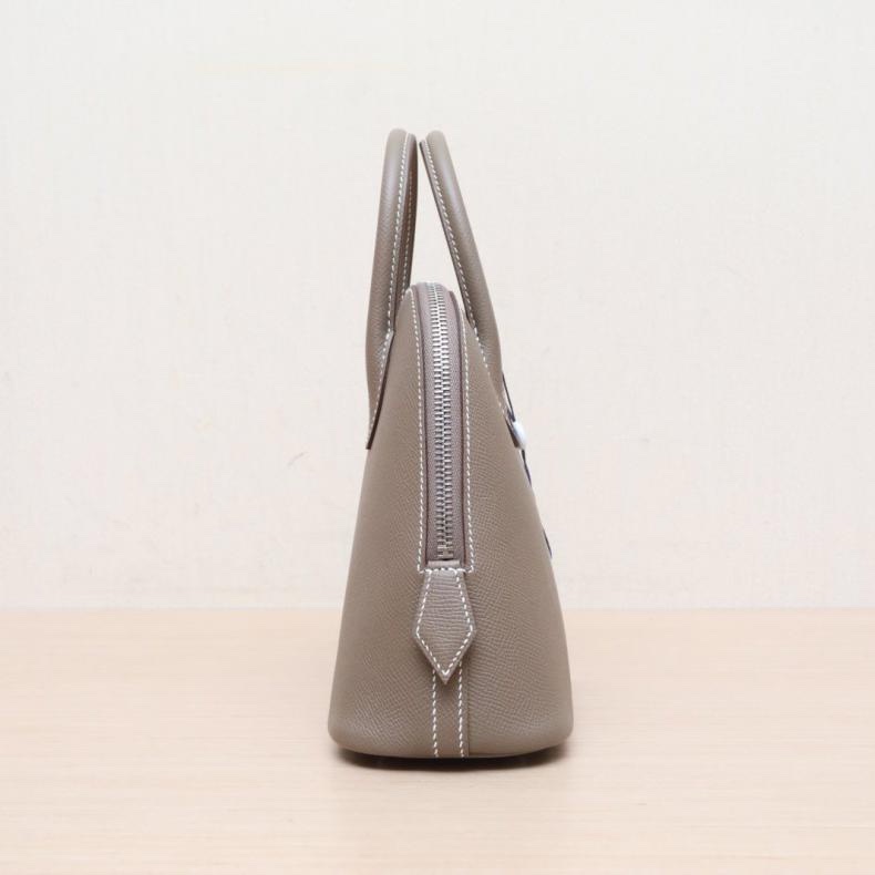 HERMES(愛馬仕) Bolide 保齡球包 25 18大象灰 Epsom皮 W刻 銀扣-1